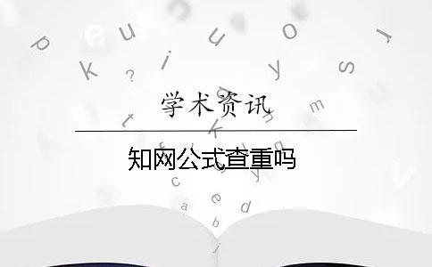 學(xué)術(shù)公式查重嗎
